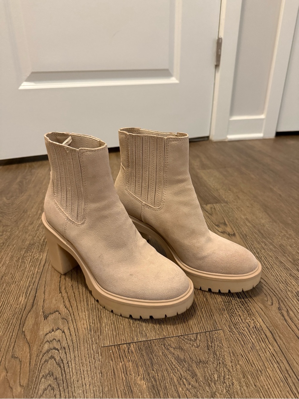 Dolce Vita Chelsea Ankle Boots in Beige